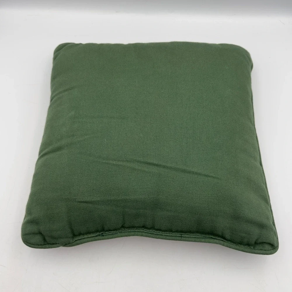 Vintage Christmas Trees Tapestry Pillow Green Woven Holiday Decor 12x12 Retro